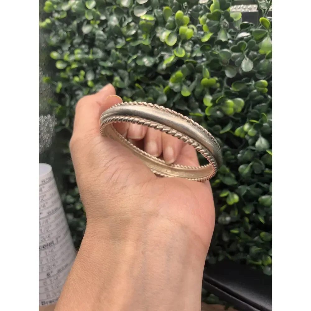 Premier Designs Silver Plated 8” Round Bangle Bracelet
